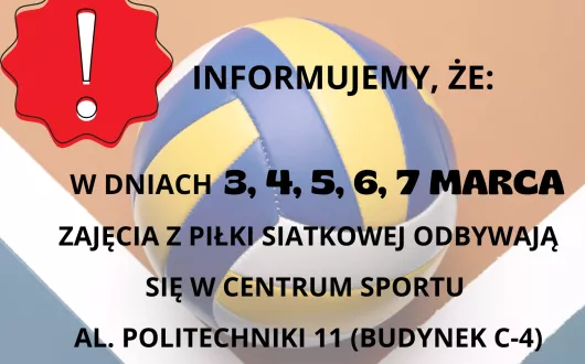 informacja, zajęcia siatkówka